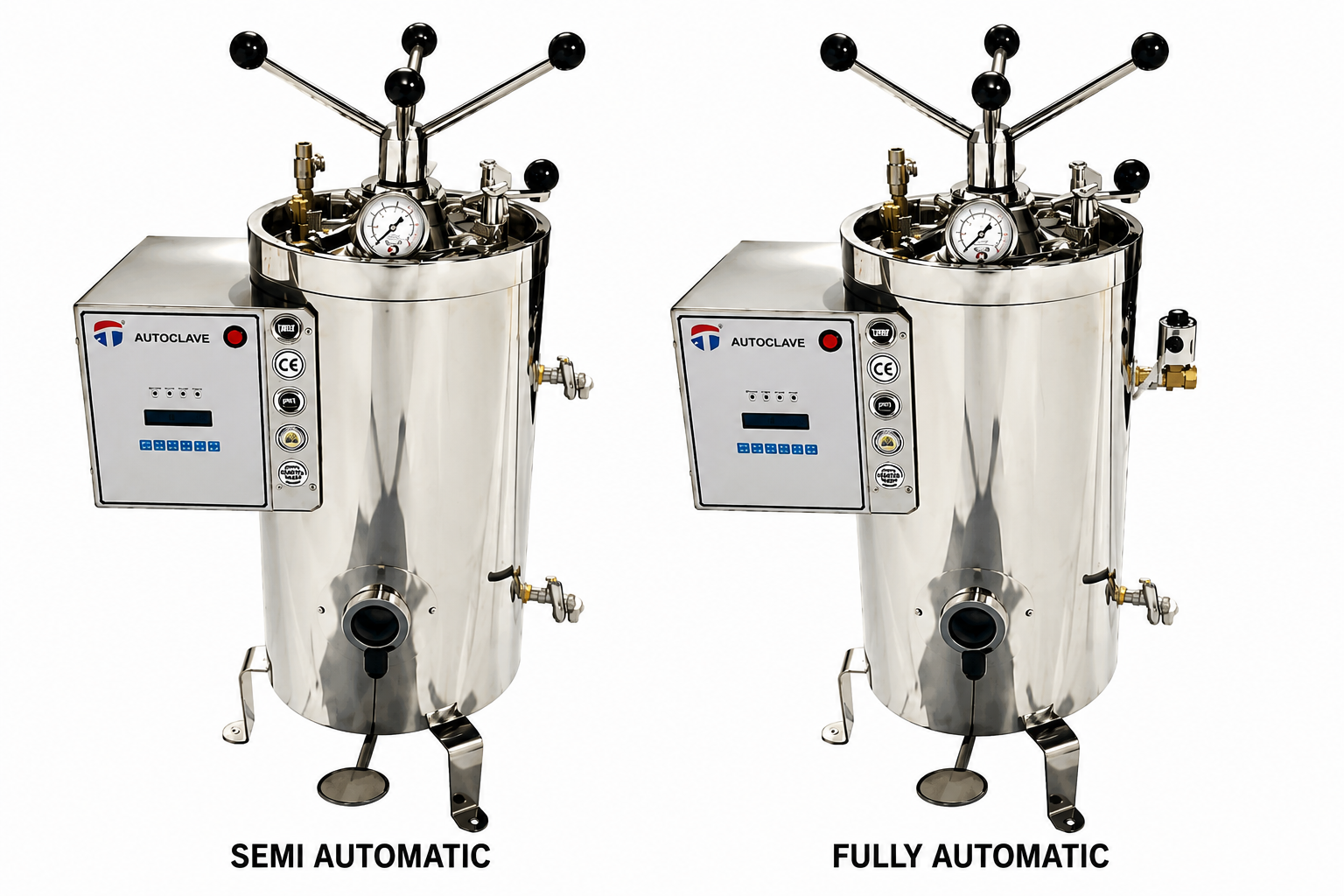 TAI 902 — Vertical Double Walled Radial Locking Autoclave Fully S.S